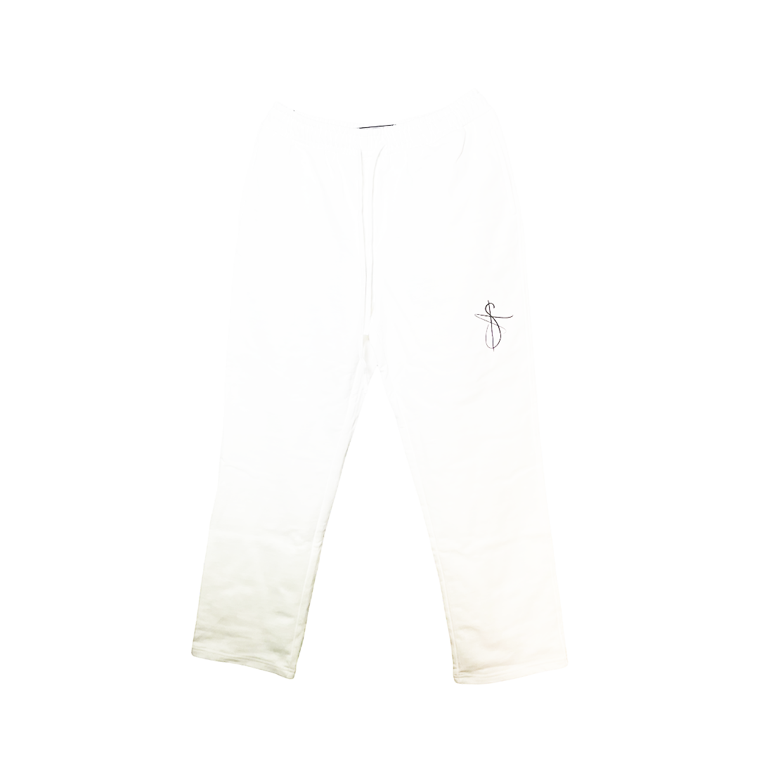 WHITE LOGO SWEATPANTS